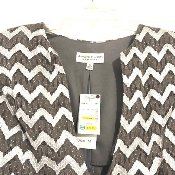 Jackie jon new york shimmery zip-Up blouse - Picture 2 of 6